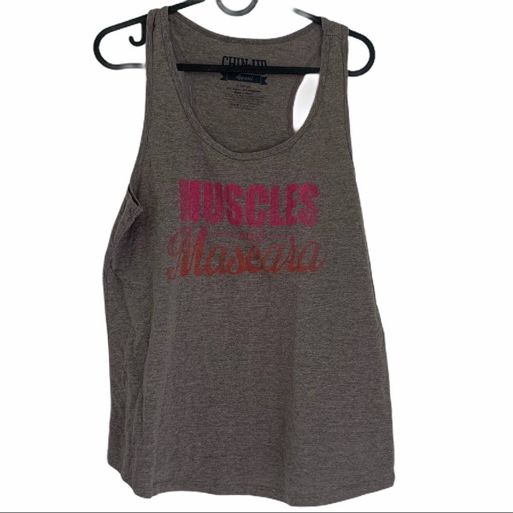 3/$18 🌻 Chin Up Apparel “Muscles and Mascara”